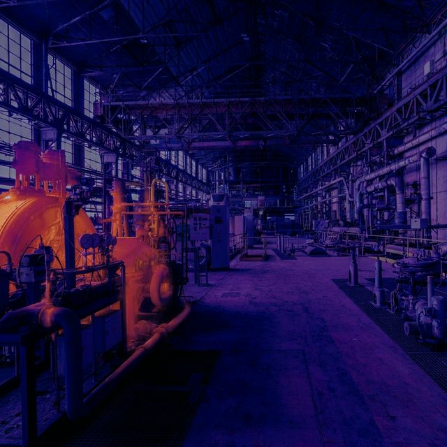 Thermal view of Industrial facility infrastructure
